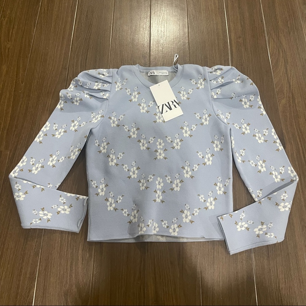 Zara floral knitted sweater